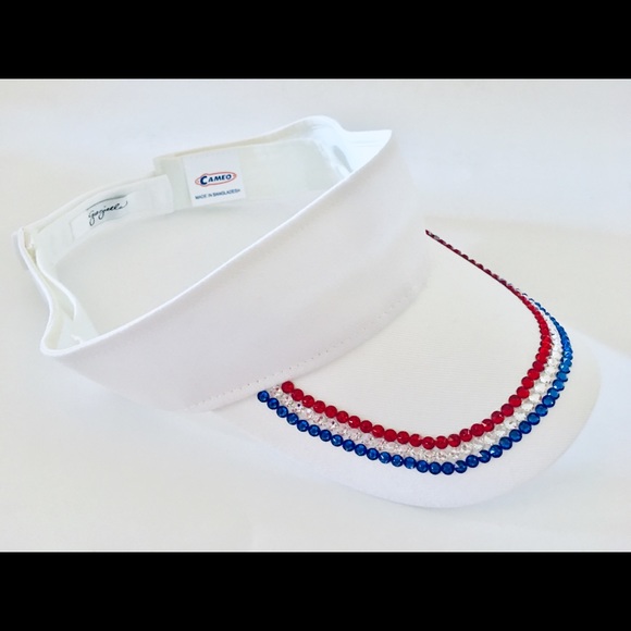 Red White Blue Patriotic Sun Visor - Picture 4 of 6